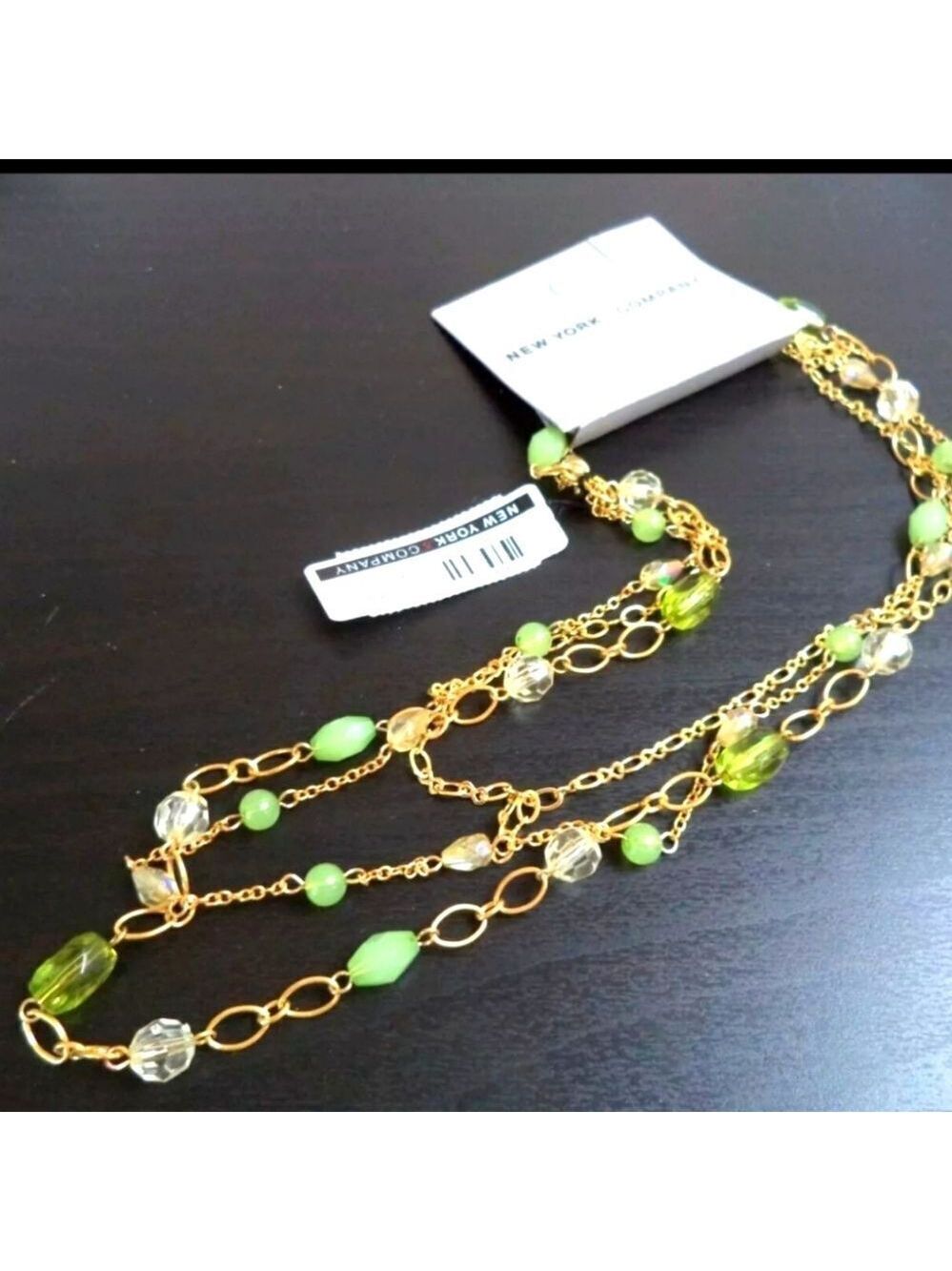 VINTAGE NY & CO BEADED NECKLACE NOS NOC